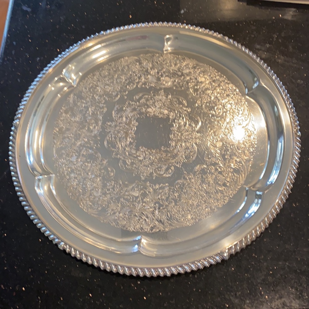 Antique silver plate/tray